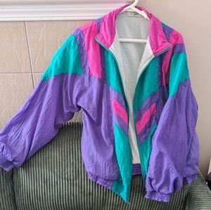 Vintage Neon Windbreaker
